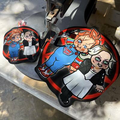 Chucky and tiffany kewpie woodcut (all sizes)