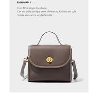 Fashion Genuine Leather Women Shoulder Bag Handbag Lady Casual Tote Bag Grey - Thumbnail 1