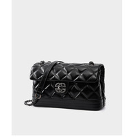 Genuine Leather Small Square Bag Black - Thumbnail 1