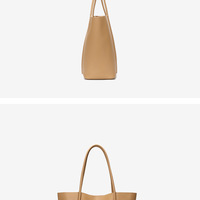 Women Soft Genuine Leather Totes Shoulder Bag Purses and Handbags Brown - Thumbnail 2