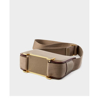 Genuine Leather Women's Bag Crossbody Bag Small Square Bag Grey - Thumbnail 4