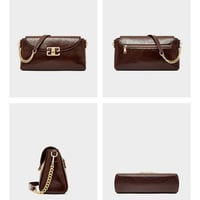 Women Genuine Leather Shoulder Bags Fashion Hobo Bags Brown - Thumbnail 2