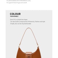 Genuine Leather Women Handbags College Crossbody Messenger Bag Brown - Thumbnail 1