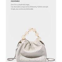 Women Genuine Leather Handbag Purse Top Handle Shoulder Crossbody Bag White - Thumbnail 1