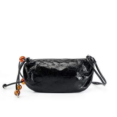 Women genuine leather shoulder bag black - Thumbnail 2