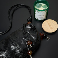 Women Genuine Leather Shoulder Bag Black - Thumbnail 3