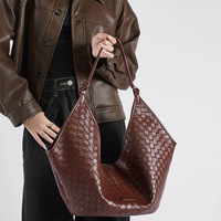 Women's Genuine Leather Handbag Shoulder Bag Purple - Thumbnail 1