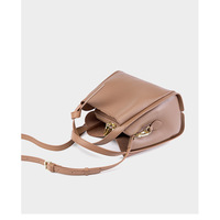 Genuine Leather Large Capacity Women's Crossbody Handbag Brown - Thumbnail 3