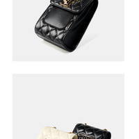 Genuine Leather Women Handbag Retro Tote Bag Black - Thumbnail 2