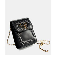 Genuine Leather Women Handbag Retro Tote Bag Black - Thumbnail 3