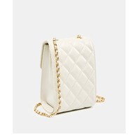 Genuine Leather Women Handbag Retro Tote Bag White - Thumbnail 3