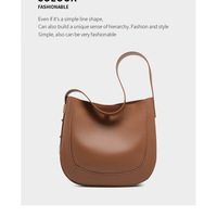 Genuine Leather Women Fashion Shoulder Designer Purses and Handbags Brown - Thumbnail 1