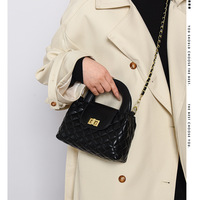 Genuine Leather Women Large Capacity Crossbody Bag Shoulder Bag Black - Thumbnail 1