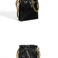 Genuine Leather Women's Leather Handbag Shoulder Bag Shopper Black - Thumbnail 1