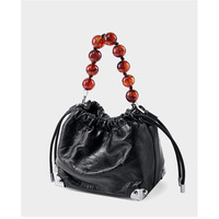 Genuine Leather European and American Large Capacity Handbag Black - Thumbnail 2