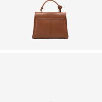 Genuine Leather Women Shoulder Bag Vintage Crossbody Purse Handbag Brown - Thumbnail 3