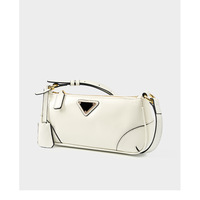 Genuine Leather Women Trendy Cresent Shoulder Bag Hobo Handbags White - Thumbnail 2