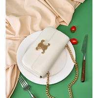 Genuine Leather Women Crossbody Bags Medium Size Shoulder Handbags White - Thumbnail 1