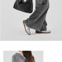 Genuine Leather Womens Fashion Shoulder Bags Large Tote Bag Retro Purse Handbag Black - Thumbnail 1