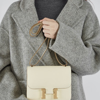 Genuine Leather Women Shoulder Purses and Handbags White - Thumbnail 1