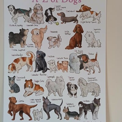 A - z dog print