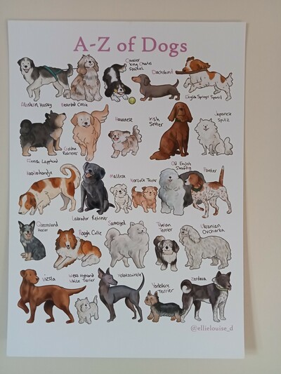 A - Z Dog Print