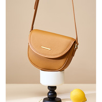 Women Genuine Leather Purses Handbags Tote Bag Shoulder Bag Brown - Thumbnail 2