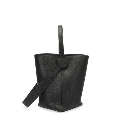 Genuine leather women purses and handbags shoulder bag black - Thumbnail 3