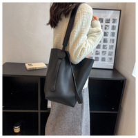 Genuine Leather Women Purses and Handbags Shoulder Bag Black - Thumbnail 1