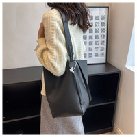 Genuine Leather Women Purses and Handbags Shoulder Bag Black - Thumbnail 3