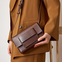 Genuine Leather Women Handbags Purse Ladies Boho Shoulder Bag Crossbody Purses Brown - Thumbnail 1