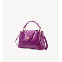 Genuine Leather Fashion Hobo Bags Large Purse and Handbags Purple - Thumbnail 2