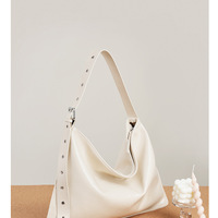 Genuine Leather Fashion Hobo Bags Large Purse and Handbags White - Thumbnail 1