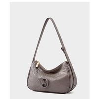 Genuine Leather Womens Handbags Ladies Purse Satchel Shoulder Bags Grey - Thumbnail 1