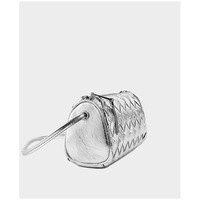 Women Trendy Small Shoulder Bag Genuine Leather Hobo Handbags Silver - Thumbnail 2