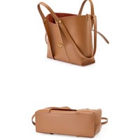 Genuine Leather Women Hobo Handbags Tote Purse Brown - Thumbnail 2