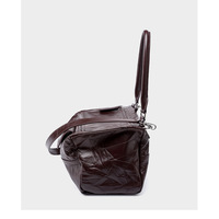 Genuine Leather Ladies' Shoulder Bag Brown - Thumbnail 3