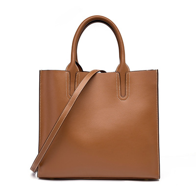 Genuine leather womens handbags ladies purse satchel shoulder bags brown - Thumbnail 4