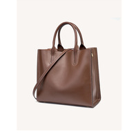 Genuine Leather Womens Handbags Ladies Purse Satchel Shoulder Bags Brown - Thumbnail 1