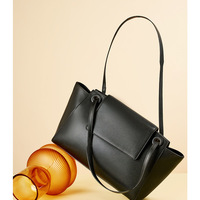 Women Genuine Leather Crossbody Bags Women's Tote Shoulder Bag Black - Thumbnail 2