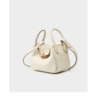 Genuine Leather Women Retro Classic Clutch Hobo Tote Purse and Handbag Cute Crossbody Bags White - Thumbnail 2