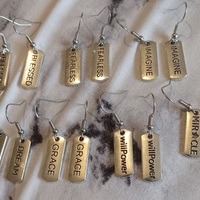Inspiration Word Earrings - Thumbnail 1