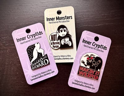 Inner Monsters and Cryptids Enamel Pins