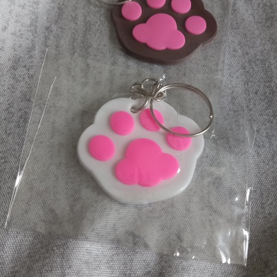 Cute paw keychains for cat and dog lovers