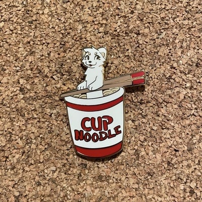 Cup noodle enamel pin