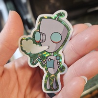 Smoke Break Gir Prismatic Sticker  - Thumbnail 1