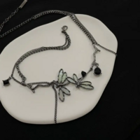 Gothic Fantasy Dragonfly Necklace - Thumbnail 3