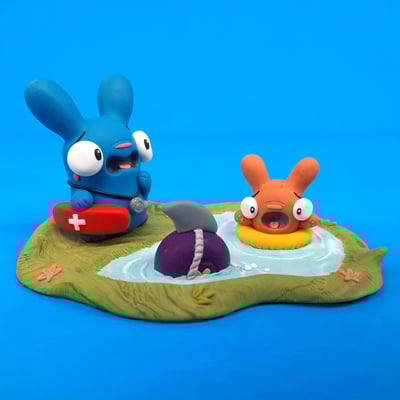 Sharky snail miniature original sculpt 