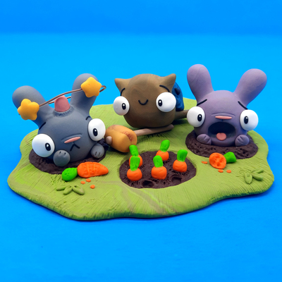 Snail smackdown miniature original sculpt 