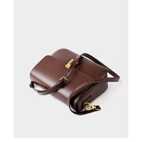 Genuine Leather Shoulder Bag Top-handle Handbag Ladies Purses Brown - Thumbnail 3